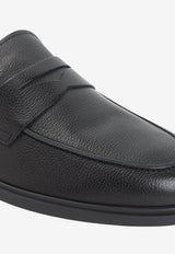 Grained Leather Loafers