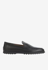 Grained Leather Loafers