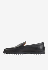 Grained Leather Loafers