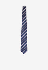 Diagonal Stripes Silk Tie