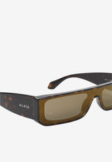 Bold Rectangular Mask Sunglasses