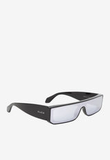 Bold Rectangular Mask Sunglasses