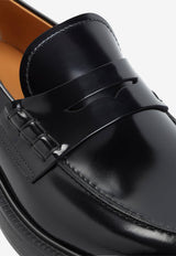 Brushed Leather Penny Loafers