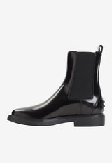 Polished Leather Ankle Boots