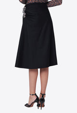 Dries Van Noten Draped Wool Skirt Black 108802193/R_DRVNO-509