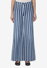 MOTHER The Patch Pocket Twister Sneak Stripe Jeans Blue 10945-1605CO/Q_MOTH-FUP