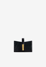 Mlouye Isla Leather Cardholder with Signature-Lock Black 11-017-185_BLACK