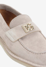 DG Logo Suede Leather Loafers