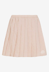 Gingham Check Mini Pleated Skirt