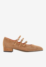 Ariana 30 Split Suede Mary-Jane Pumps