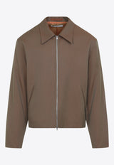 Zip-Up Wool Jacket
