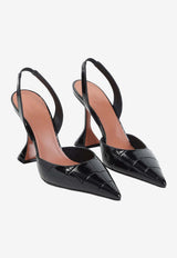 Holli 95 Slingback Pumps in Croc-Embossed Leather