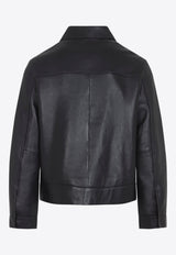 Zip-Up Leather Jacket