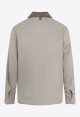 Velvet Collar Utility Jacket