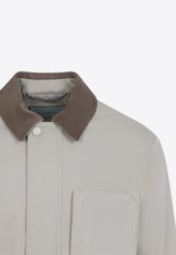Velvet Collar Utility Jacket