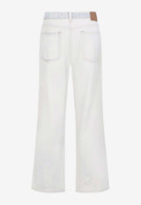Washed Straight-Leg Jeans
