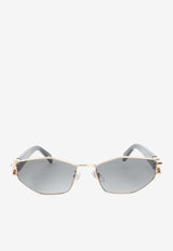 Geometric Logo Sunglasses