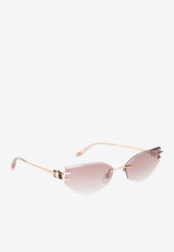 Geometric Logo Sunglasses
