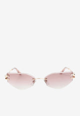 Geometric Logo Sunglasses