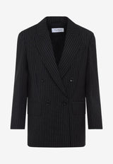 Mattia Pinstriped Double-Breasted Blazer