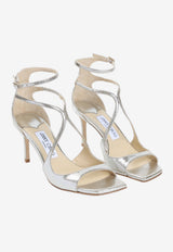 Azia 75 Metallic-Leather Sandals