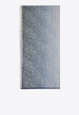 Dégradé Scritto Wool and Silk Scarf