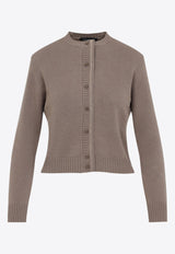 Knitted Cardigan in Wool, Silk and Cashmere