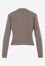 Knitted Cardigan in Wool, Silk and Cashmere