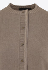 Knitted Cardigan in Wool, Silk and Cashmere