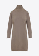 Knit Midi Dress in Wool, Silk and Cashmere Blend