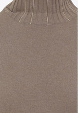 Knit Midi Dress in Wool, Silk and Cashmere Blend