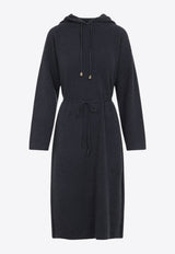 Hooded Dress in Wool, Silk and Cashmere