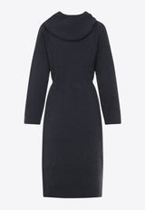 Hooded Dress in Wool, Silk and Cashmere