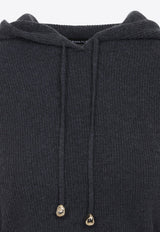 Hooded Dress in Wool, Silk and Cashmere