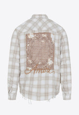 Checked Bandana-Patch Shirt