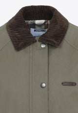 Logo Label Jacket with Elbow Patches