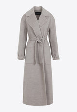 Belted Wool and Cashmere Wool