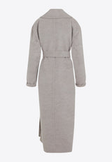 Belted Wool and Cashmere Wool