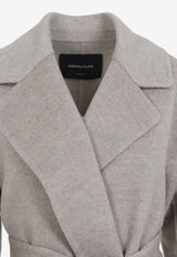 Belted Wool and Cashmere Wool