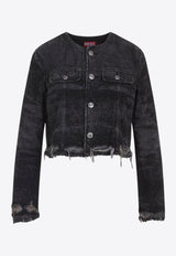 De-Graffy Cropped Denim Jacket