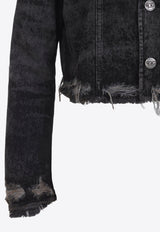 De-Graffy Cropped Denim Jacket