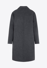 Single-Breasted Wool Knee-Length Coat