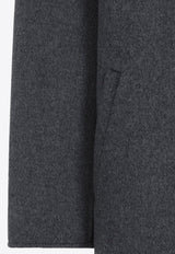 Single-Breasted Wool Knee-Length Coat