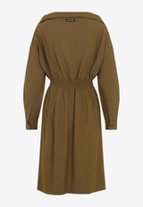 Off-Shoulder Shirt Dress