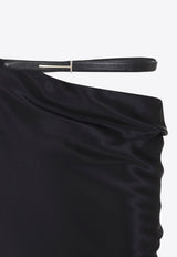 Silk Asymmetrical Midi Skirt