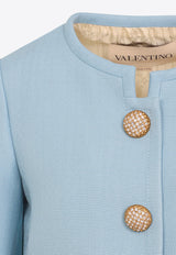 Single-Breasted Cropped Jacket