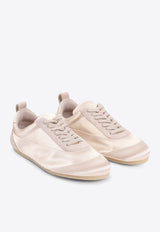 Etage Satin and Suede Low-Top Sneakers