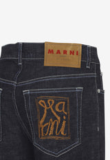 Logo Embroidered Jeans