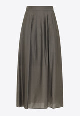 Pleated Midi Skirt