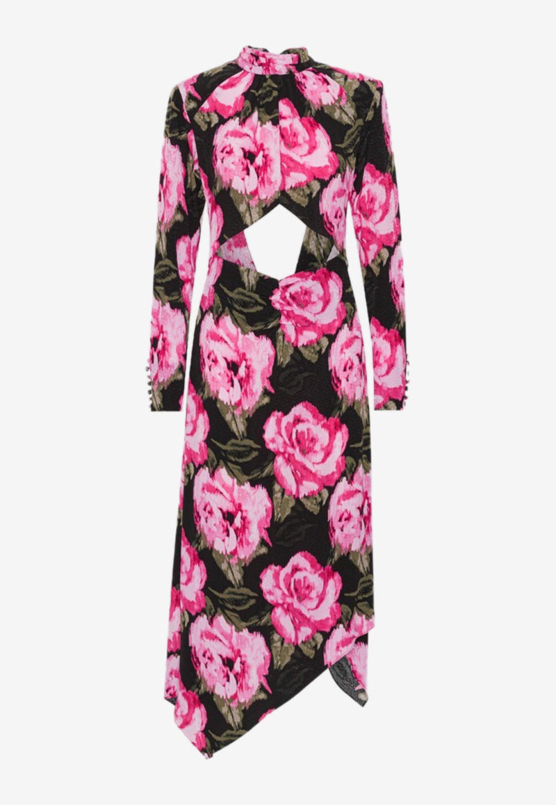 Shop ROTATE Floral Jacquard Midi Dress with Cut-Out Detail for Women online at THAHAB.COM. Shop all the new season's clothing, accessories and more from the top designer brands at the best price with express delivery.
